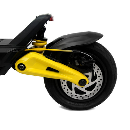 OOTD S10 Folding Electric Scooter 10 Inch Tires 1400W Motor 25km/h Max Speed 48V 20Ah Battery for 60-70km Range 120KG Max Load Disc Brake shock absorption IPX4  APP - Yellow