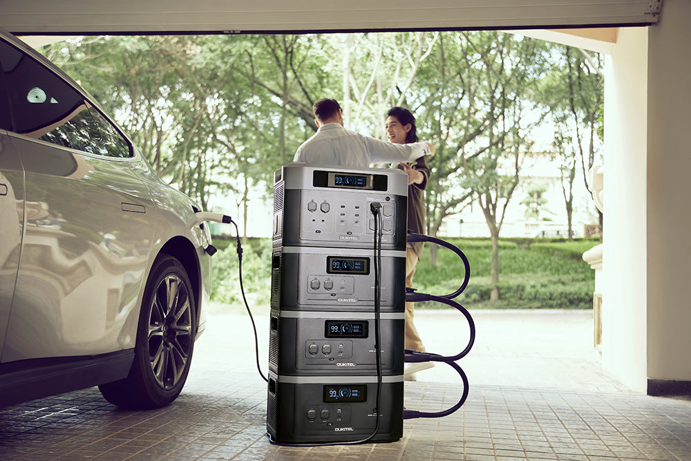 Solárny generátor OUKITEL BP2000 Balcony Power Station, 2048Wh/640000mAh LiFePO4 batéria, 2200W AC výstup, 2000W UPS, 1800W AC nabíjanie, rozšíriteľný až na 7 batériových blokov, 15 výstupov, kompatibilný s 99 % solárnych elektrární na balkón.