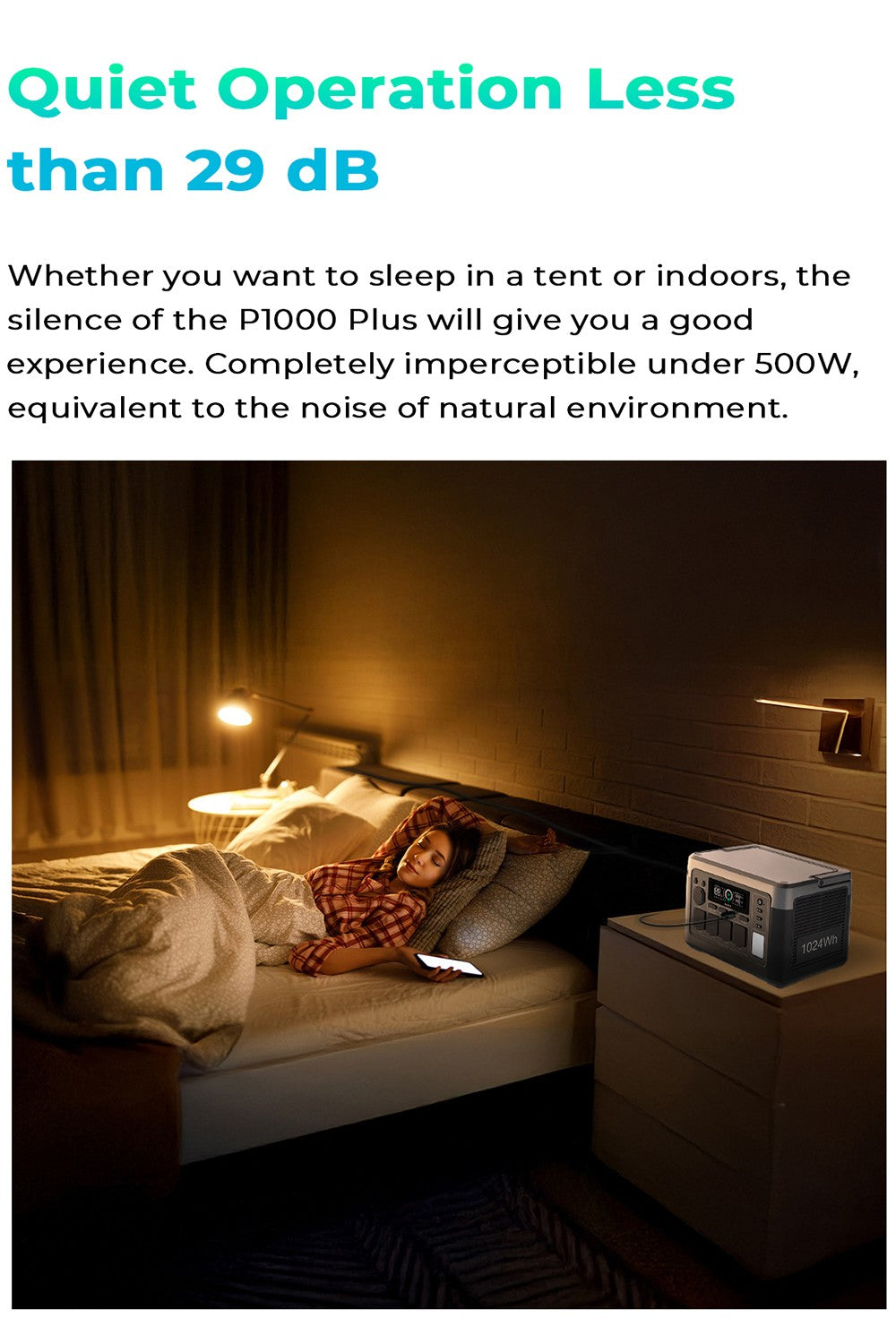 Prenosná elektráreň OUKITEL P1000 PLUS, 1800 W 1024 Wh solárny generátor s LiFePO4 batériou, rýchle nabíjanie, inteligentné ovládanie cez aplikáciu pre vonkajšie použitie, karavány, záložný zdroj pre domácnosť a núdzové situácie.