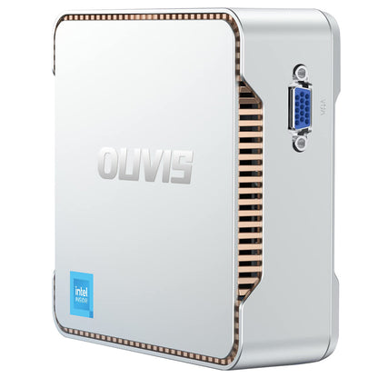 (2024 Upgraded Version) OUVIS GK3 Plus Mini PC, Intel Alder Lake N-95 Quad Core up to 3.4GHz, 16GB DDR4 RAM 512GB SSD, 2xHDMI VGA 4K@60Hz Triple Display, 2xUSB2.0 2xUSB3.0 1000Mbps LAN, 2.4/5GHz WiFi Bluetooth 4.2, with VESA - EU