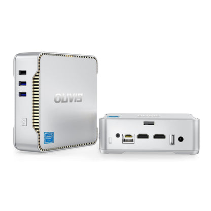 (2024 Upgraded Version) OUVIS GK3 Plus Mini PC, Intel Alder Lake N-95 Quad Core up to 3.4GHz, 16GB DDR4 RAM 512GB SSD, 2xHDMI VGA 4K@60Hz Triple Display, 2xUSB2.0 2xUSB3.0 1000Mbps LAN, 2.4/5GHz WiFi Bluetooth 4.2, with VESA - EU
