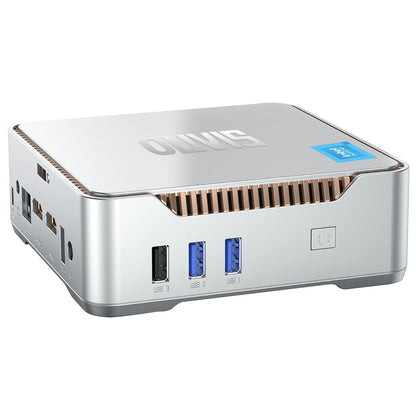 (2024 Upgraded Version) OUVIS GK3 Plus Mini PC, Intel Alder Lake N-95 Quad Core up to 3.4GHz, 16GB DDR4 RAM 512GB SSD, 2xHDMI VGA 4K@60Hz Triple Display, 2xUSB2.0 2xUSB3.0 1000Mbps LAN, 2.4/5GHz WiFi Bluetooth 4.2, with VESA - EU