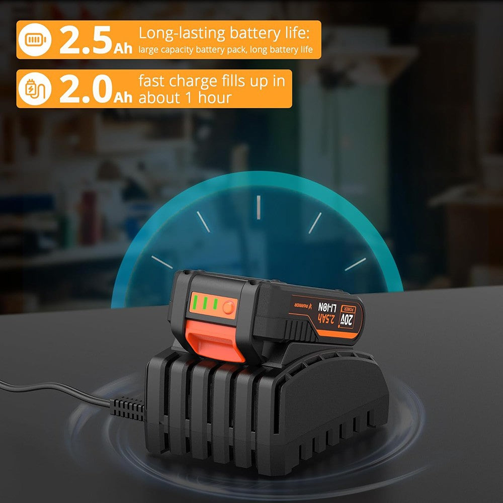 Parrior RS18 20V akumulátorová obojstranná píla, 0-2800 ot./min. regulácia otáčok, LED osvetlenie, nízka hlučnost, plynulý chod, výmena kotúča bez náradia