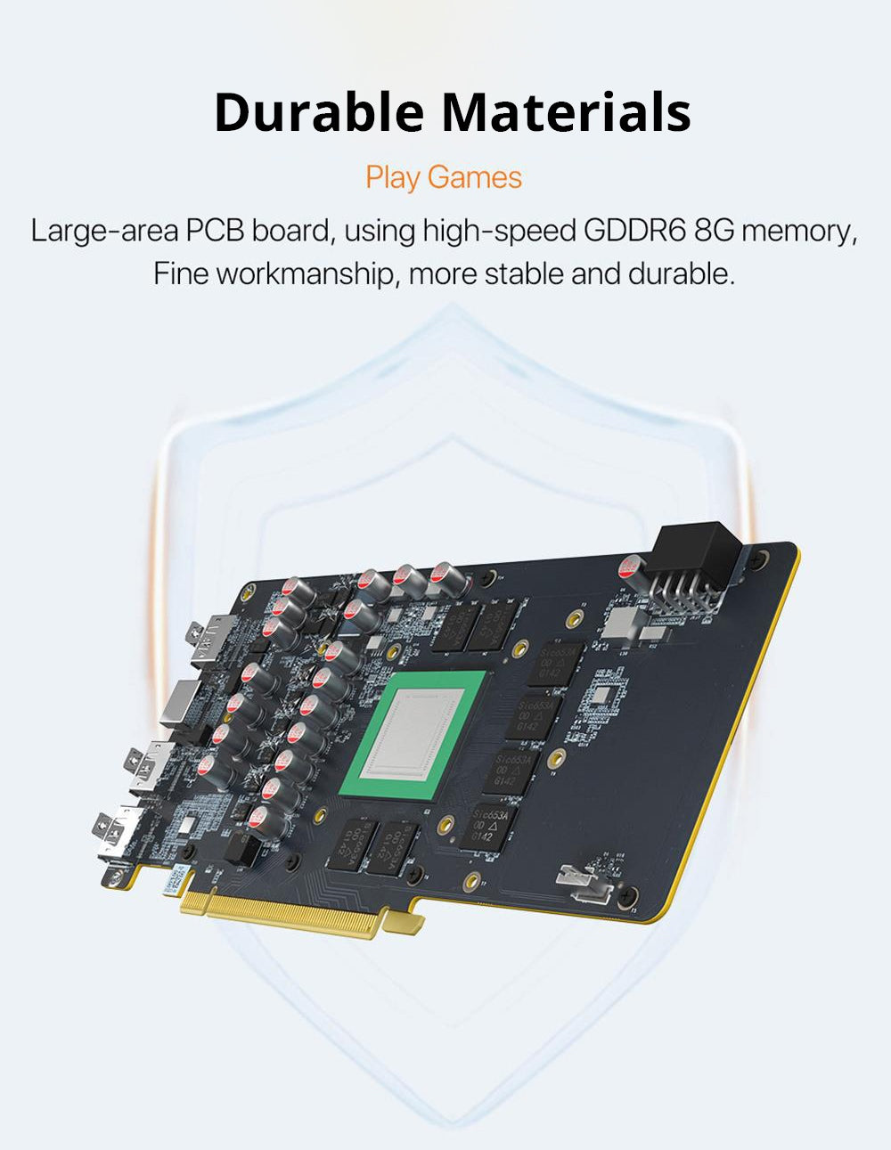 Herná grafická karta PELADN RTX2060 SUPER, 8GB GDDR6 RAM, 8Pin 128Bits, dvojitý ventilátor, PCI Express 3.0, 3xDP 1xHDMI - biela