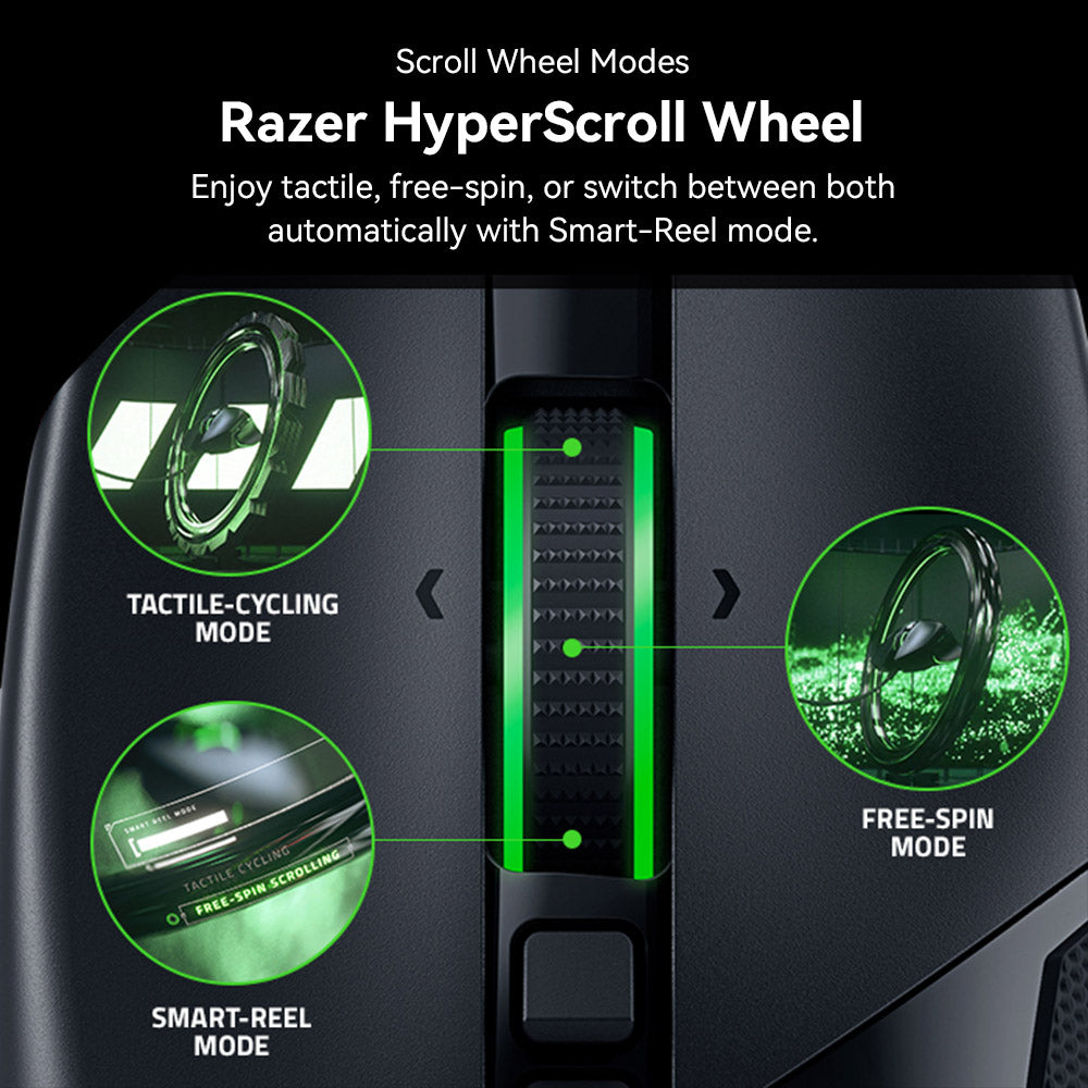 Herná myš Razer Basilisk V3, RGB podsvietenie, 26K DPI optický senzor, 11 programovateľných tlačidiel