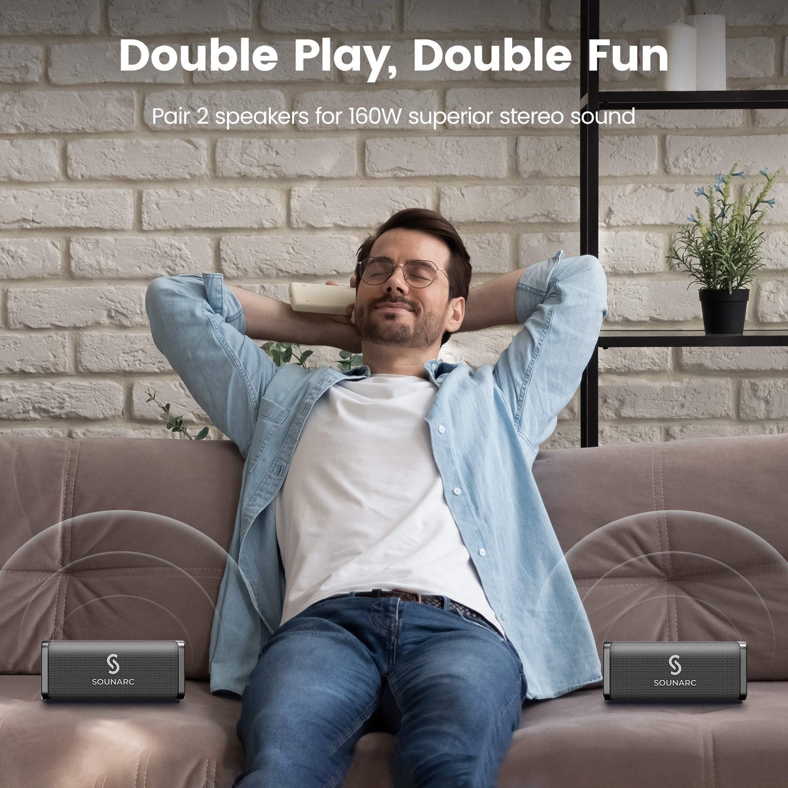 SOUNARC M1 Bluetooth reproduktor s dvoma mikrofónmi