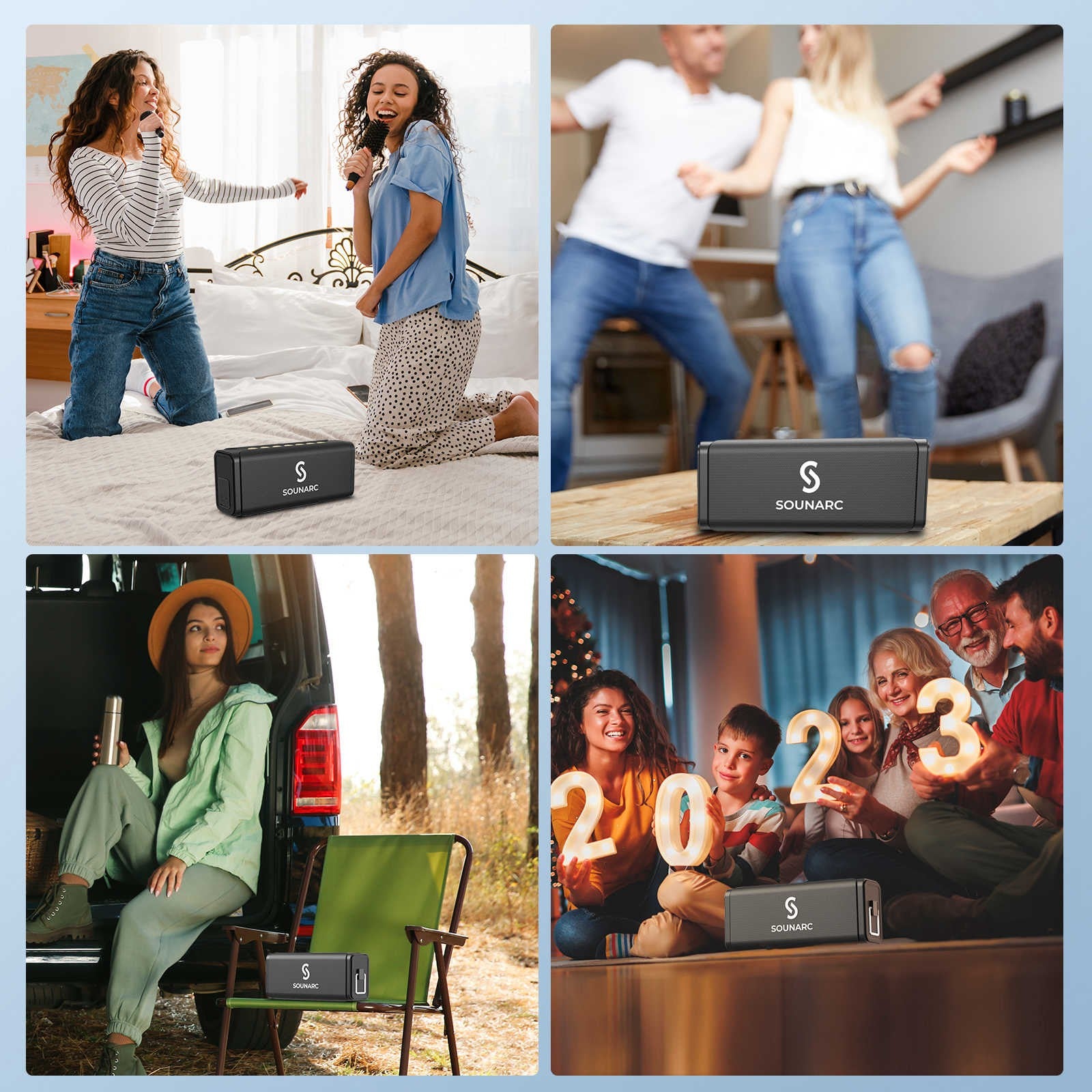 SOUNARC M1 Bluetooth reproduktor s dvoma mikrofónmi