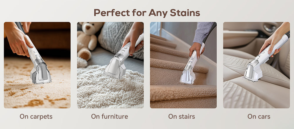 Teendow C5 vysávač na čistenie kobercov, 11KPa silný sací výkon, ≤80dB nízka hlučnost, 1500ml veľká kapacita nádržky na vodu