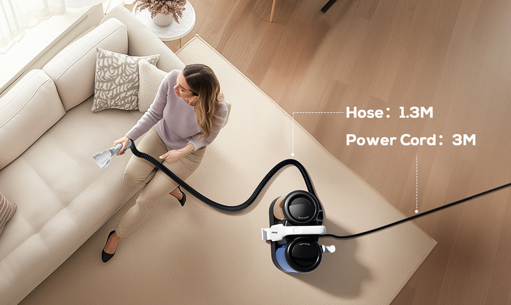 Teendow C5 vysávač na čistenie kobercov, 11KPa silný sací výkon, ≤80dB nízka hlučnost, 1500ml nádrž na vodu s vysokou kapacitou