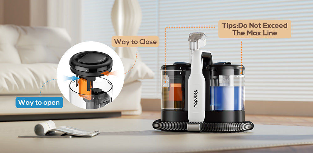 Teendow C5 vysávač na čistenie kobercov, 11KPa silný sací výkon, ≤80dB nízka hlučnost, 1500ml nádrž na vodu s vysokou kapacitou