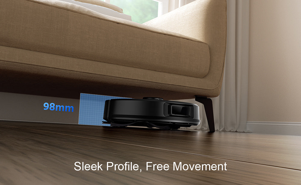 Robotický vysávač a mop Teendow D10S MAX 2 v 1 s automatickou vyprázdňovacou stanicou, silným sacím účinkom 4500 Pa a inteligentným mapovaním.