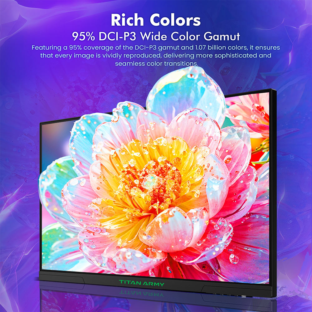 Herný monitor TITAN ARMY P2710S, 27-palcový 2560*1440 16:9 Fast IPS LCD displej, obnovovacia frekvencia 240 Hz, 1 ms GTG, HDR 400, Adaptive-Sync, Dynamic OD, herný režim a 10 režimových scén, režim rozdeleného obrazu PBP a PIP, otočný stojan, možnosť upevnenia na stenu.