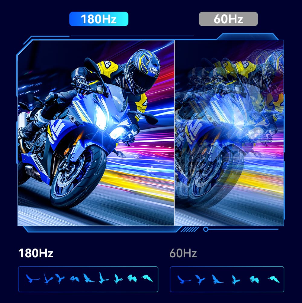 Herný monitor TITAN ARMY P27GR, 27-palcový 2560*1440 Fast IPS displej, obnovovacia frekvencia 180 Hz, 1 ms GTG, 99 % sRGB, HDR10, Adaptive-Sync, herný režim, dynamické OD, PBP a PIP displej, redukcia modrého svetla, nastaviteľný sklon, VESA uchytenie na stenu