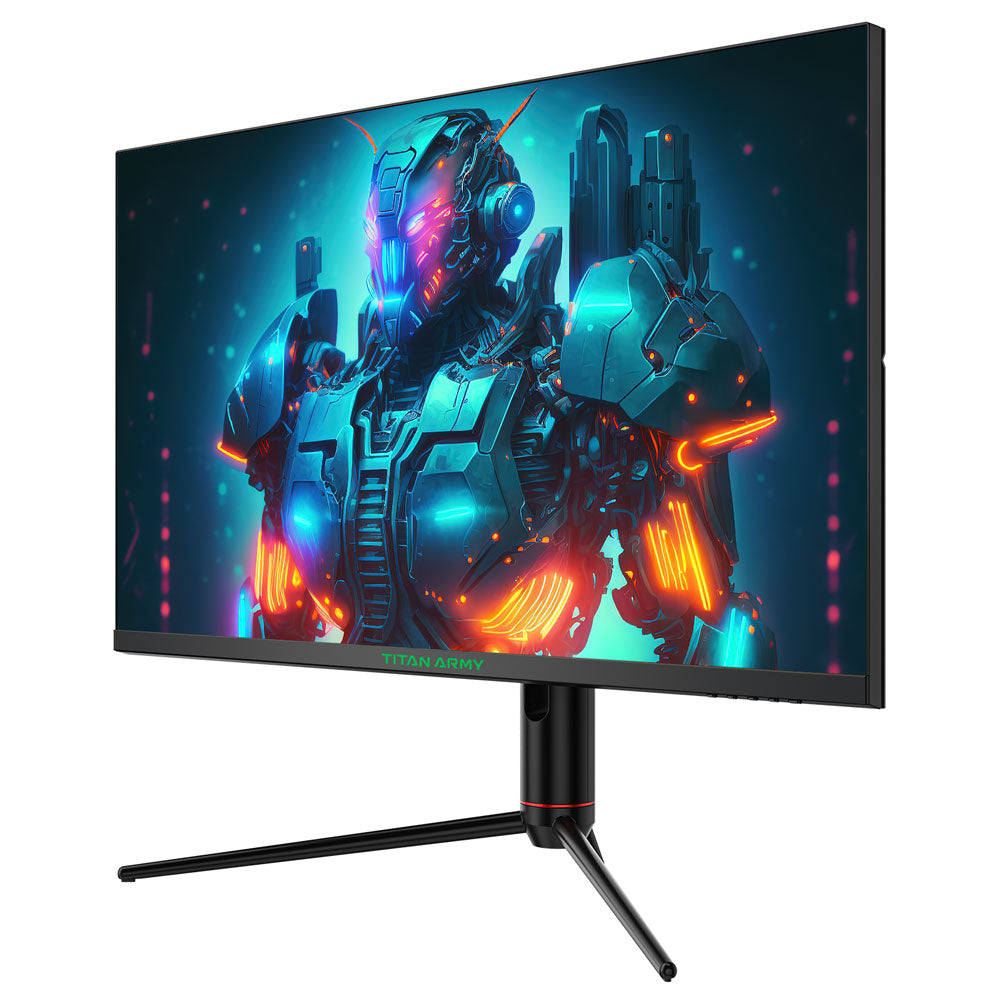 TITAN ARMY P32A2S2 Gaming Monitor, 2560 x 1440 QHD FAST IPS Panel, 240Hz Refresh Rate, HDR400, 1ms GTG, GamePlus Mode, Adaptive Sync, PIP/PBP Split Screen, 2*HDMI 2.1 2*DP 1.4, E-Sport Backlights, Adjustable Stand