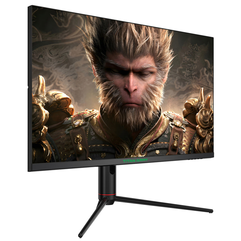 TITAN ARMY P32A2S2 Gaming Monitor, 2560 x 1440 QHD FAST IPS Panel, 240Hz Refresh Rate, HDR400, 1ms GTG, GamePlus Mode, Adaptive Sync, PIP/PBP Split Screen, 2*HDMI 2.1 2*DP 1.4, E-Sport Backlights, Adjustable Stand