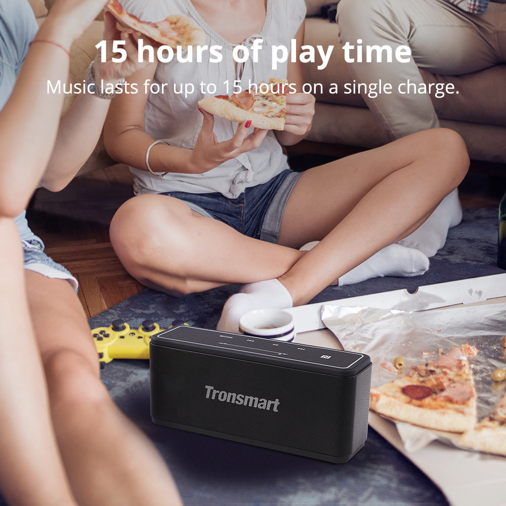 Tronsmart Element Mega SoundPulse™ Bluetooth 5.0 Speaker with Powerful 40W Max Output 3D Digital Sound TWS Intuitive Touch Control  - Black