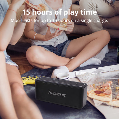 Tronsmart Element Mega SoundPulse™ Bluetooth 5.0 Speaker with Powerful 40W Max Output 3D Digital Sound TWS Intuitive Touch Control  - Black