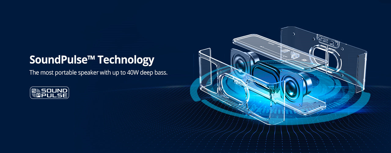 Bluetooth reproduktor Tronsmart Element Mega SoundPulse™ s výkonom 40 W, 3D digitálnym zvukom, technológiou TWS a intuitívnym dotykovým ovládáním – čierna farba