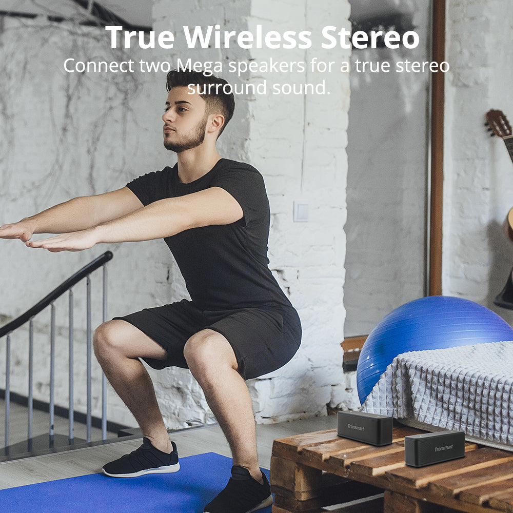 Bluetooth reproduktor Tronsmart Element Mega SoundPulse™ s výkonom 40 W, 3D digitálnym zvukom, technológiou TWS a intuitívnym dotykovým ovládáním – čierna farba