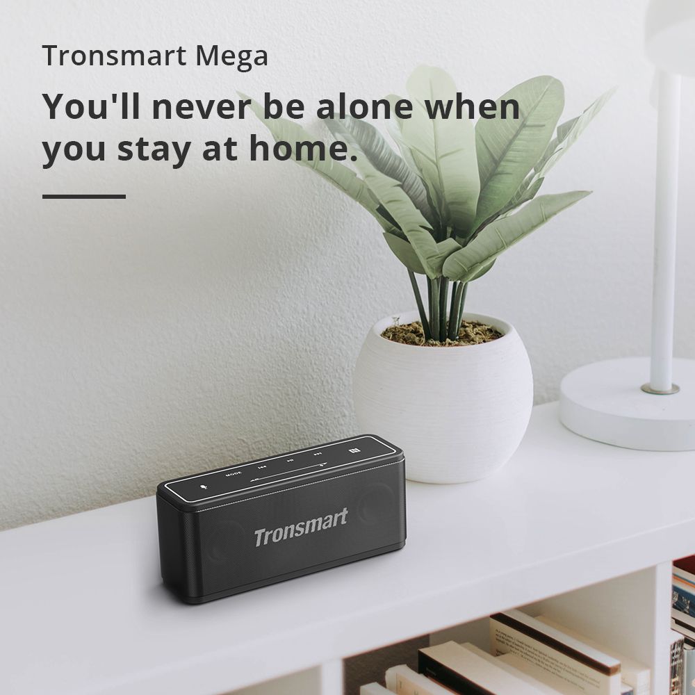 Reproduktor Tronsmart Element Mega SoundPulse™ s Bluetooth 5.0, výkonným 40W maximálným výstupom, 3D digitálnym zvukom, TWS a intuitívnym dotykovým ovládáním – čierna farba
