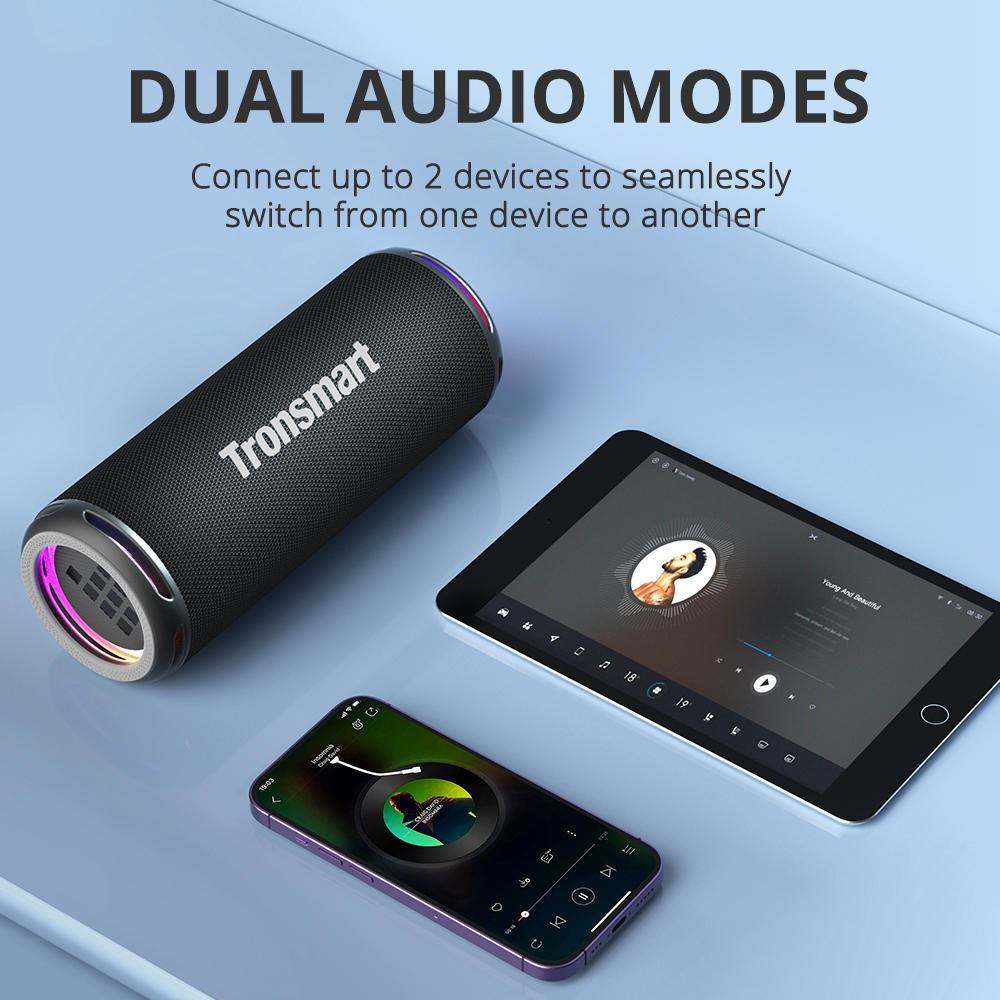 Prenosný Bluetooth reproduktor Tronsmart T7 Lite 24W, vodoodolný IPX7, batéria 4000 mAh, Bluetooth 5.3, čierna