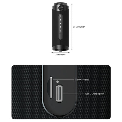 Tronsmart T7 Portable Bluetooth Speaker with LED Lights, 30W Output, SoundPulse, TWS, ATS2853, IPX7 Waterproof, Custom Equalizers - Dark Blue