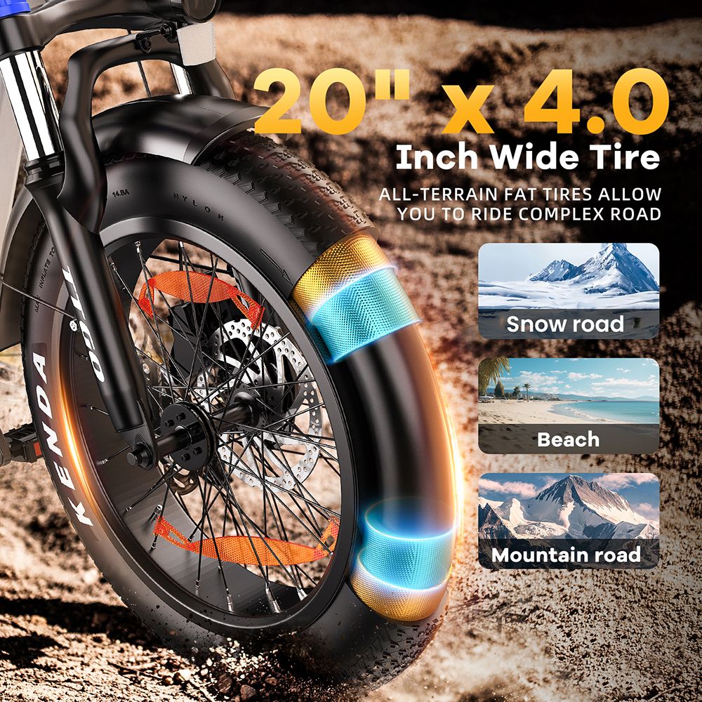 Elektrokol TTGO F6, 250W motor, 36V 25Ah batéria, 20*4 palcové pneumatiky, max. rýchlosť 25 km/h, max. dojazd 100 km, hydraulické kotúčové brzdy, predný tlmič, snímač krútiaceho momentu, 7-stupňová prevodovka Shimano, LCD displej - biela