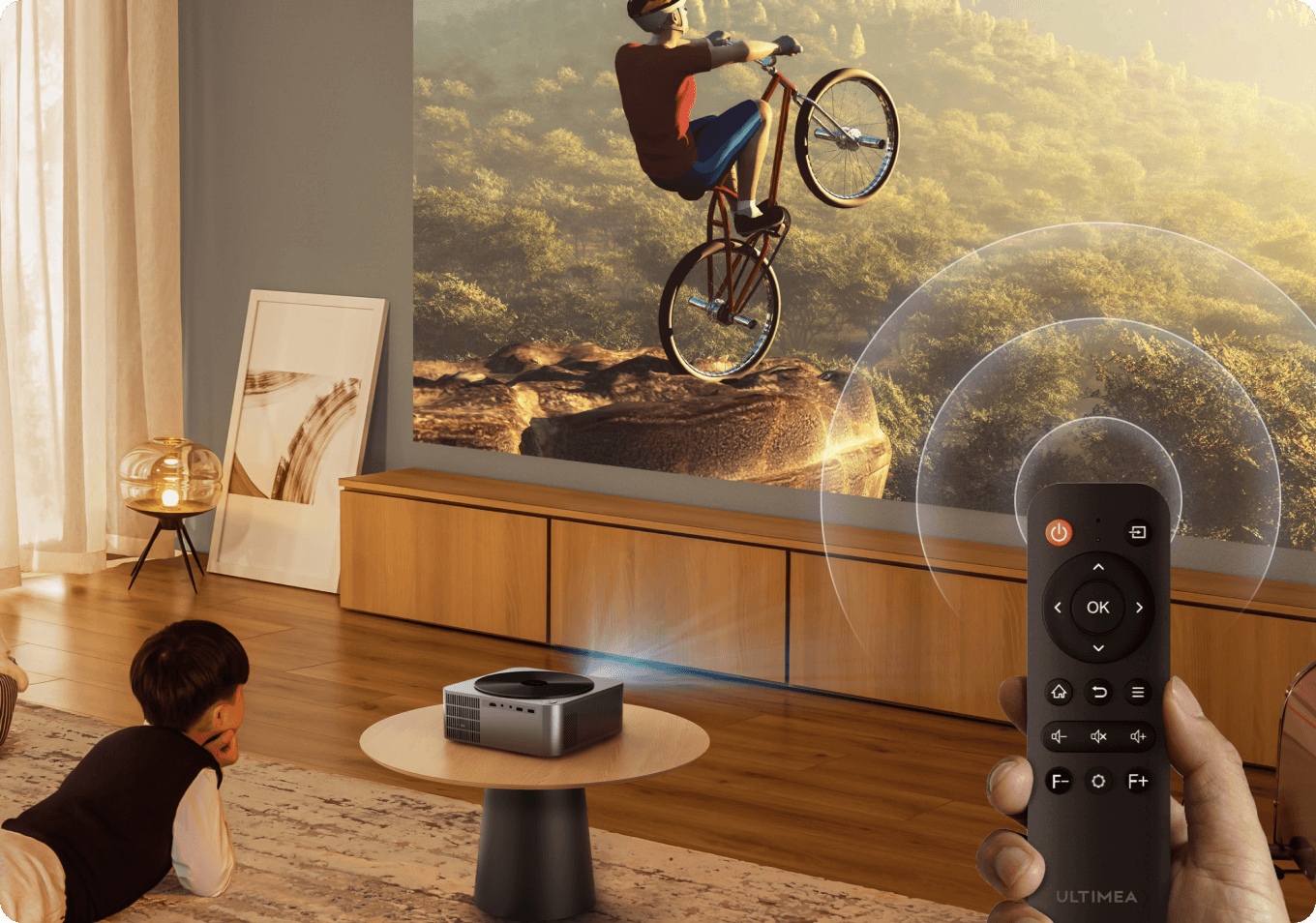 LCD projektor Ultimea Apollo P40 s natívnym rozlíšením 1080P