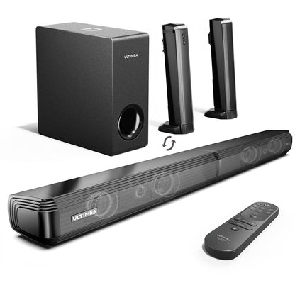 Ultimea Apollo S50 Detachable Soundbar with Subwoofer, Bluetooth 5.3, Adjustable Bass Level, 3 EQ Modes