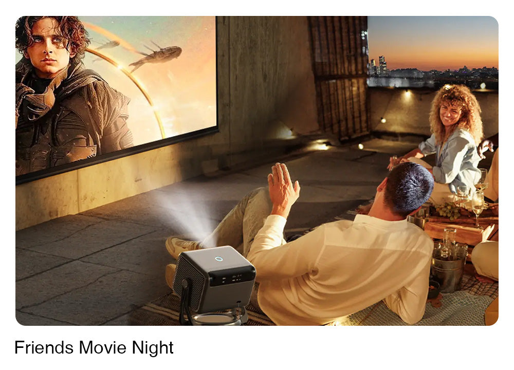 Projektor ULTIMEA Nova C40 s otočným statívom, 600 ANSI, dekódovanie 4K, natívne 1080P, Bluetooth 5.3, Android TV 11.0, Dolby Audio, automatické zaostrenie a korekcia lichobežníkového zkreslení