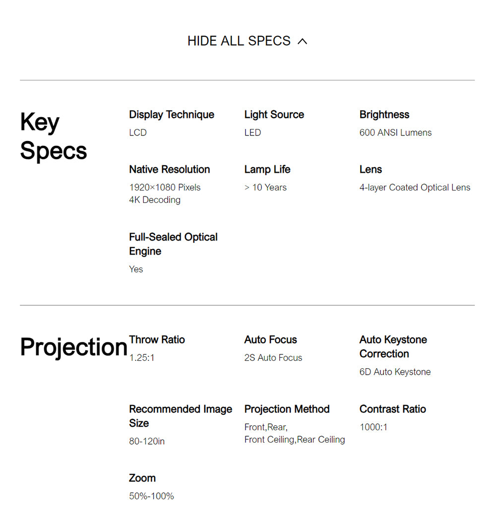 Projektor ULTIMEA Nova C40 s otočným statívom, 600 ANSI, dekódovanie 4K, natívne 1080P, Bluetooth 5.3, Android TV 11.0, Dolby Audio, automatické zaostrenie a korekcia lichobežníkového zkreslení