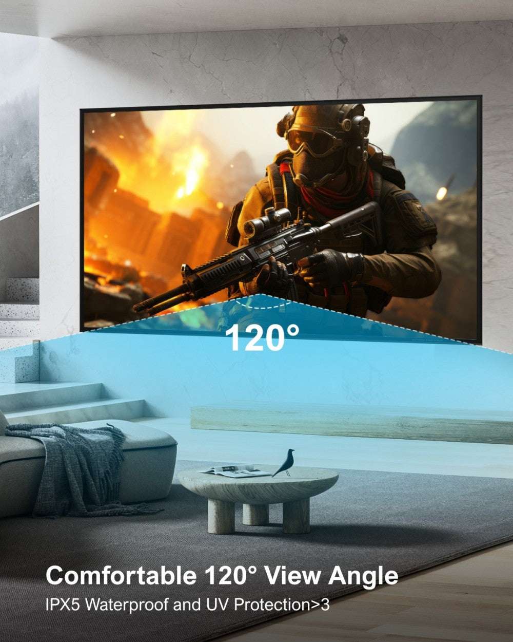 Projektorové plátno Ultimea Photon E-ALR 100 palcov, zisk 2.0, pozorovací úhel 120°