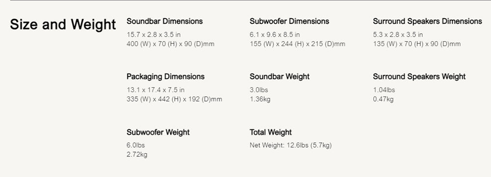 Súprava reproduktorov s basovým reproduktorom a zvukovou lištou Ultimea Poseidon D60, Dolby Atmos 5.1, nastaviteľná úroveň priestorového zvuku, viaceré režimy