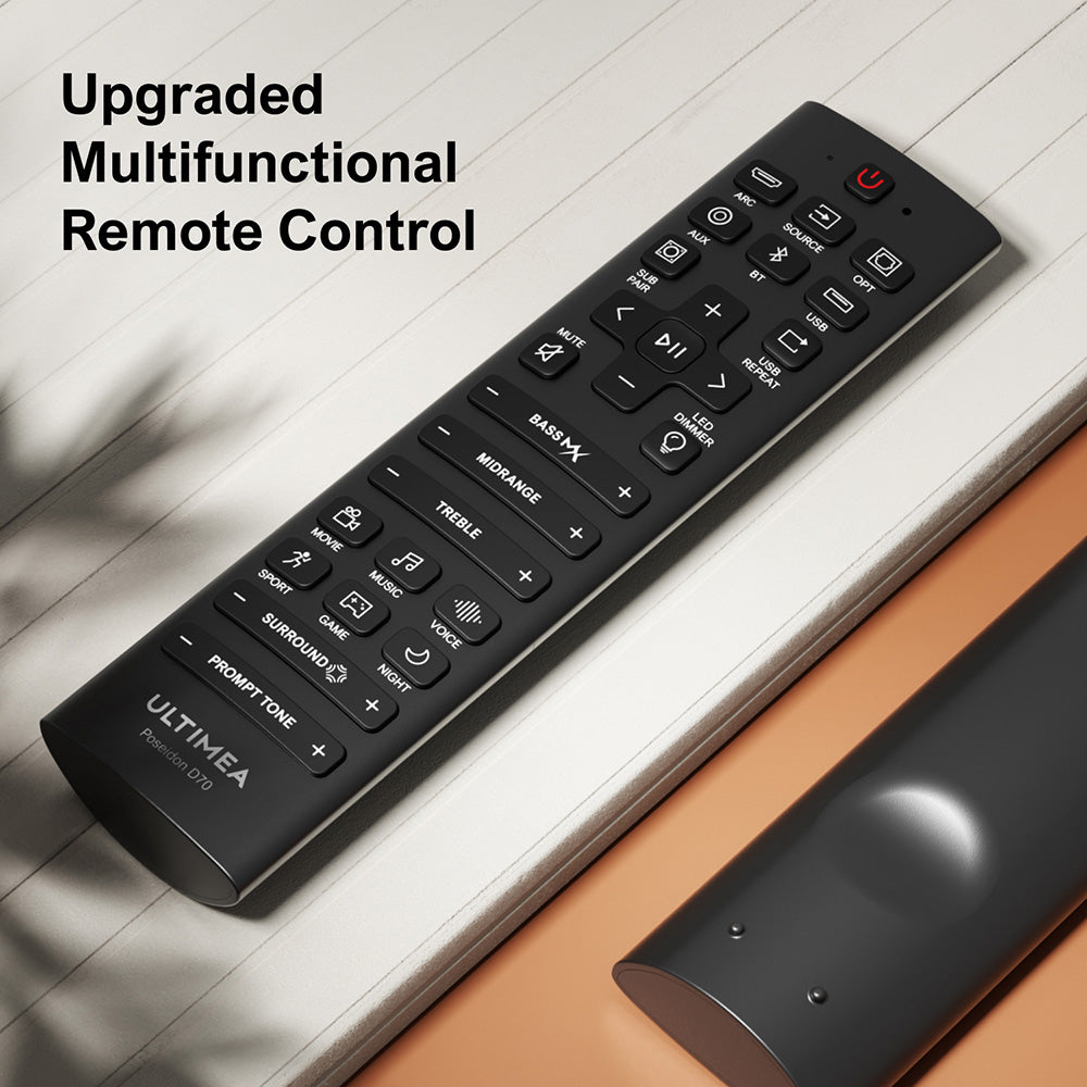 Súprava reproduktorov s ozvučovačom Ultimea Poseidon D70, 7.1 kanálová, 10-pásmový ekvalizér, 121 predvolieb ekvalizácie