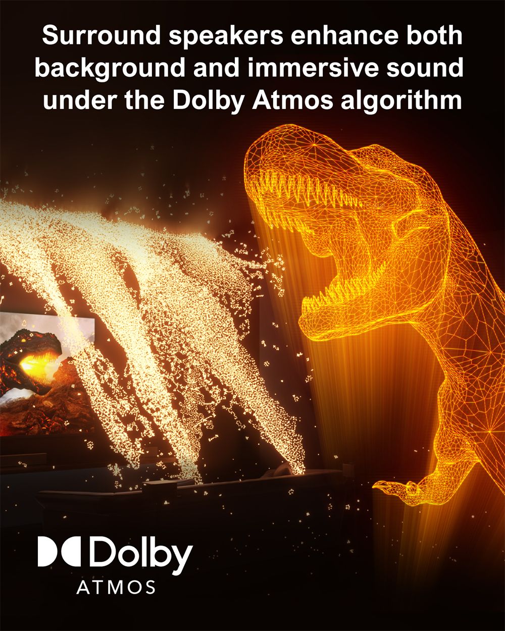 ULTIMEA Poseidon D80 7.1 kanálový soundbar s subwooferom, Dolby Atmos, špičkový výkon 460 W, ovládanie cez aplikáciu, 10-pásmový ekvalizér, 121 predvolieb ekvalizácie, Bluetooth 5.3