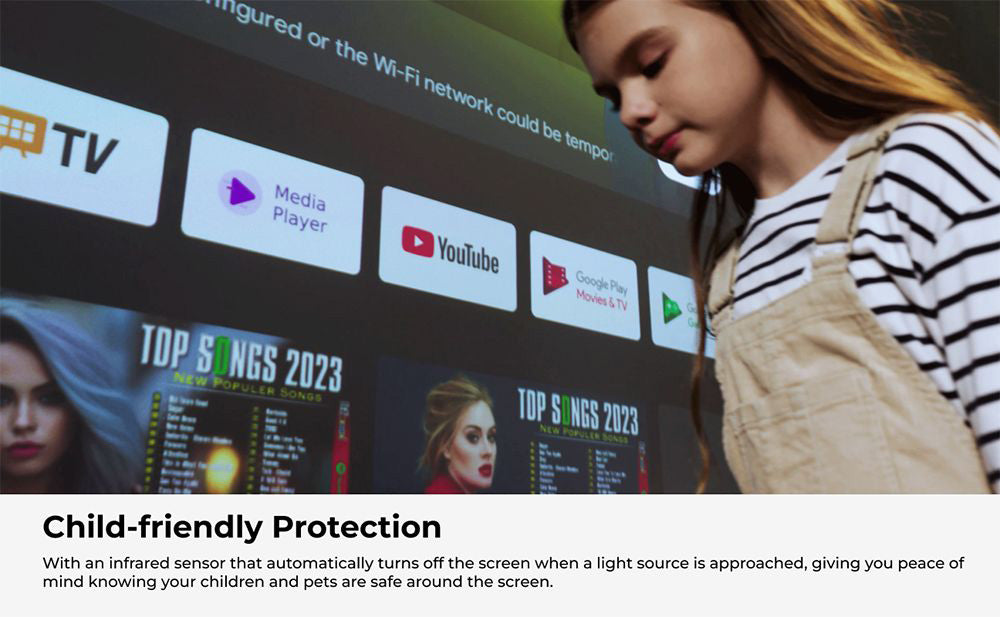 Laserový projektor Ultimea Thor T60, 4000 ANSI lumenov, Dolby Atmos & Dolby Vision, natívne rozlíšenie 4K, HDR 10, kontrast 4000:1, 8-bodová kalibrácia, Android TV 11 - EU zástrčka