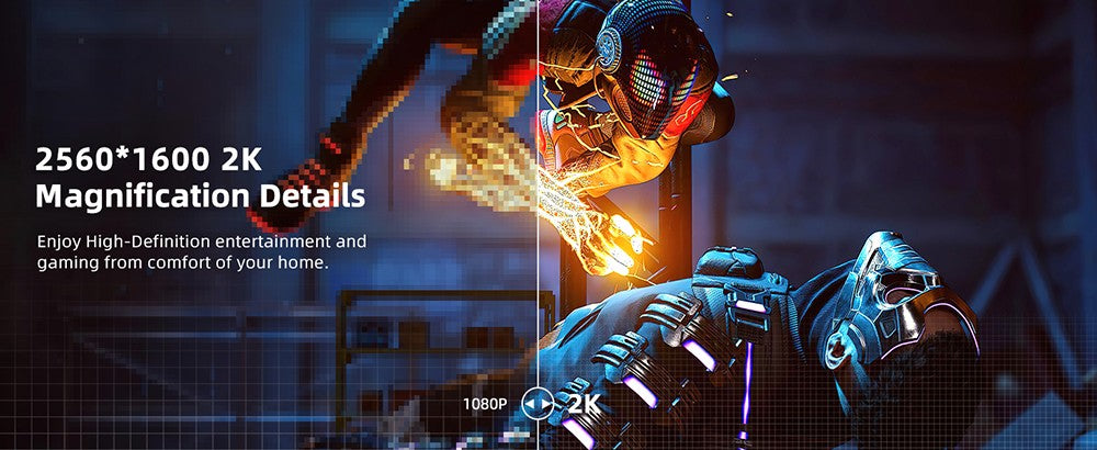 Prenosný herný monitor UPERFECT K118 18'', obnovovacia frekvencia 144 Hz, 2560x1600 QHD IPS displej, kontrastný pomer 1000:1, FreeSync, HDR, 100% DCI-P3, vstavaný reproduktor, doba odezvy 9 ms, nízke modré svetlo, VESA úchyt, 1x Mini HDMI, 1x Type-C, 1x audio jack - EU zástrčka