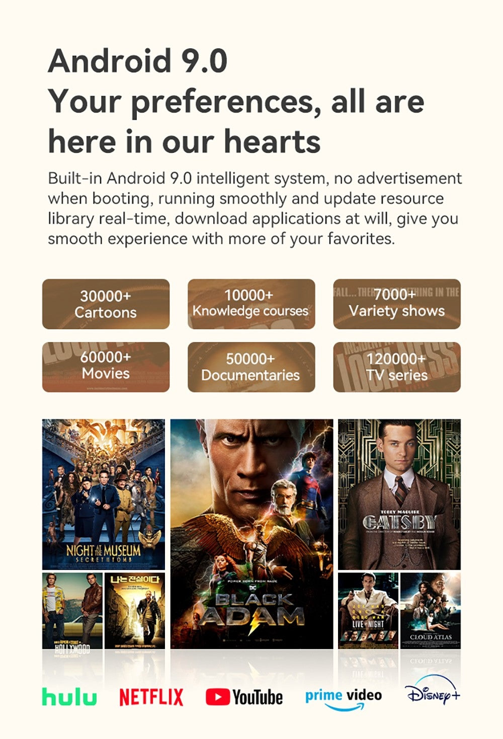 Projektor WANBO Mini Pro, Android 9.0, korekcia lichobežníkového zkreslenia (4 body) - EU zástrčka