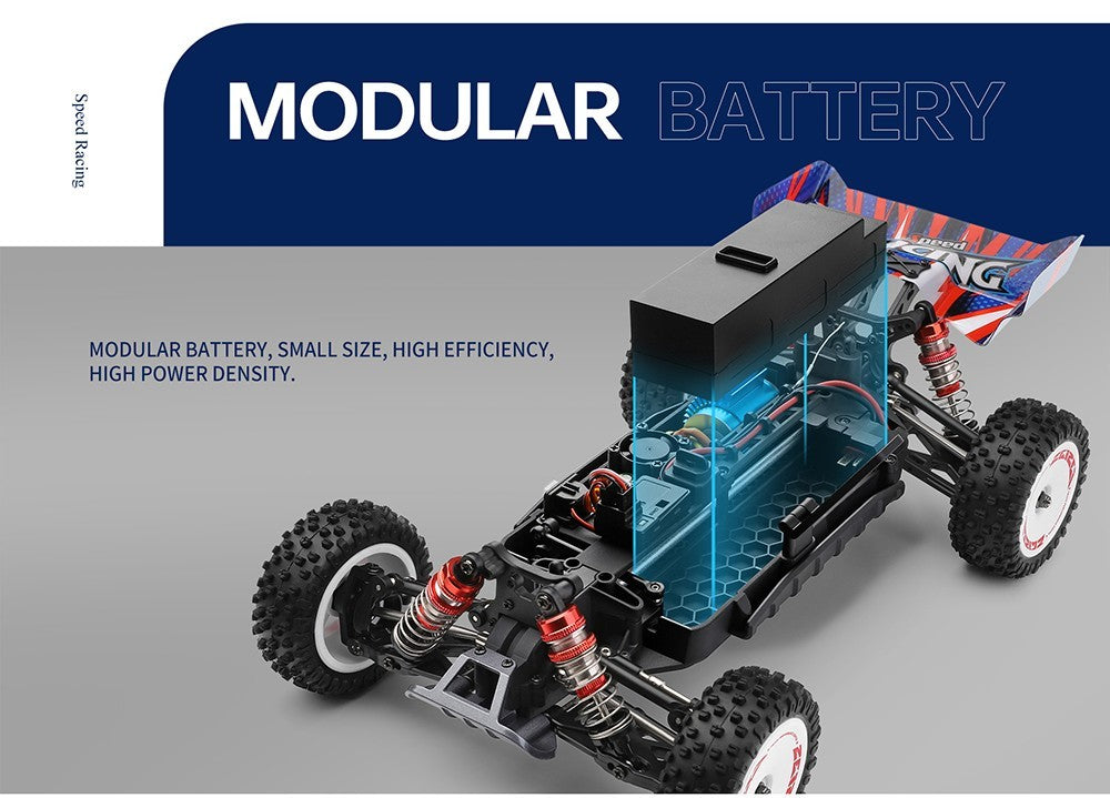 Wltoys 124008 RC závodné auto 60 km/h 1300mAh - 2 batérie