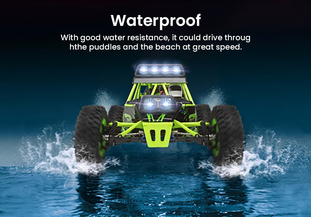 Wltoys 12427 1/12 RC auto v plnom rozsahu, terénní, s 540 kartáčovým motorem, maximální rychlost 50 km/h - 2 baterie