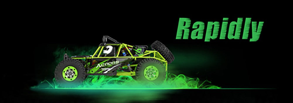 Wltoys 12427 1/12 RC auto v plnom rozsahu, terénní, s 540 kartáčovým motorem, maximální rychlost 50 km/h - 2 baterie