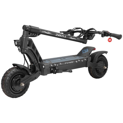 YUME HAWK Electric Scooter, 10x3.15" Tubeless All-terrain Tires 1200W*2 Motor 60V 22.5Ah Battery 70km/h Max Speed 70km max range Hydraulic Disc Brake 126kg Max Load APP Control - Black