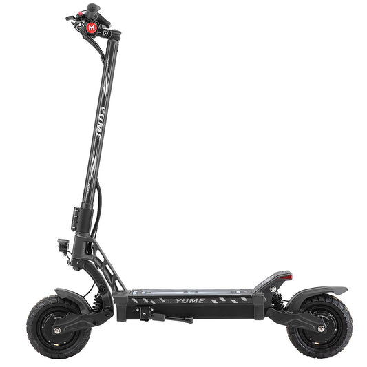 YUME HAWK Electric Scooter, 10x3.15" Tubeless All-terrain Tires 1200W*2 Motor 60V 22.5Ah Battery 70km/h Max Speed 70km max range Hydraulic Disc Brake 126kg Max Load APP Control - Black