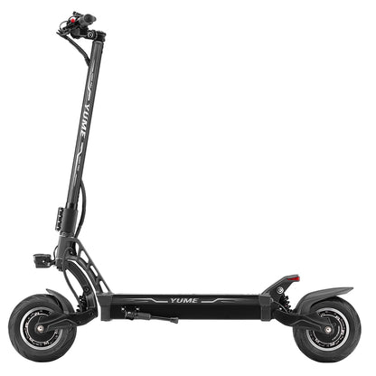 YUME HAWK Pro Electric Scooter, 10x4.5" Tubeless Road Tires 3000W*2 Motor 60V 30Ah Battery 80km/h Max Speed 100km Max Range 3 Gears Shift System Disc Brake Adjustable Hydraulic Suspension NFC APP Control