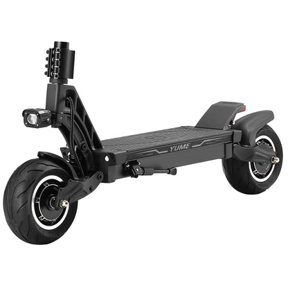YUME HAWK Pro Electric Scooter, 10x4.5" Tubeless Road Tires 3000W*2 Motor 60V 30Ah Battery 80km/h Max Speed 100km Max Range 3 Gears Shift System Disc Brake Adjustable Hydraulic Suspension NFC APP Control