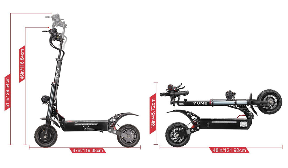 Elektromobil YUME Y10, 2x motor 1200W, 52V 23,4Ah batéria, 10"
