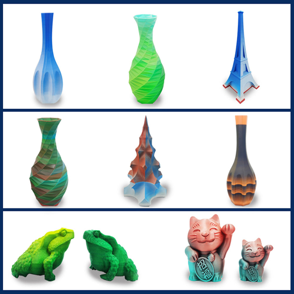 ZONESTAR M4V6 4-vstupová 1-výstupová zostava horúcej hlavy na miešanie farieb, s tlačovou hlavicou so štyrmi farbami, pre 3D tlačiarne série Z9V5